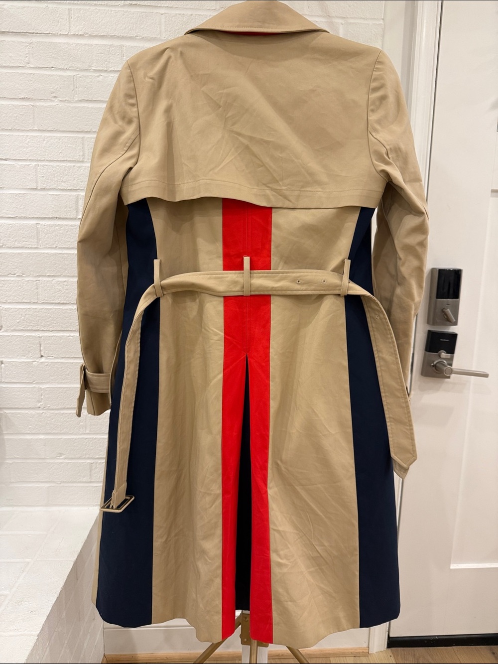Boden Heritage Trench Coat Camel Union Jack Lined Double Breasted UK6R/US2R - Picture 2 of 7